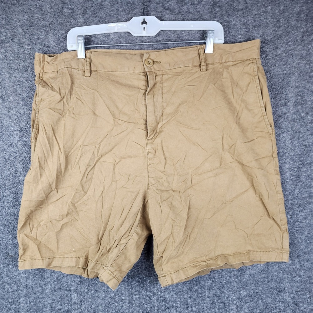 Old Navy Shorts Mens 40 Khaki Tan Slim Built-In Flex Flat Front‎ Casual Chino